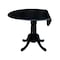 International Concepts 42 in. Dual Drop Leaf Table with 4 Ladder Back Dining Chairs - 5 Piece Dining Set K46-42DP-C2-4 - alternate 4